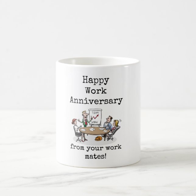 Caneca De Café Feliz aniversário de trabalho dos seus colegas de  (Centro)