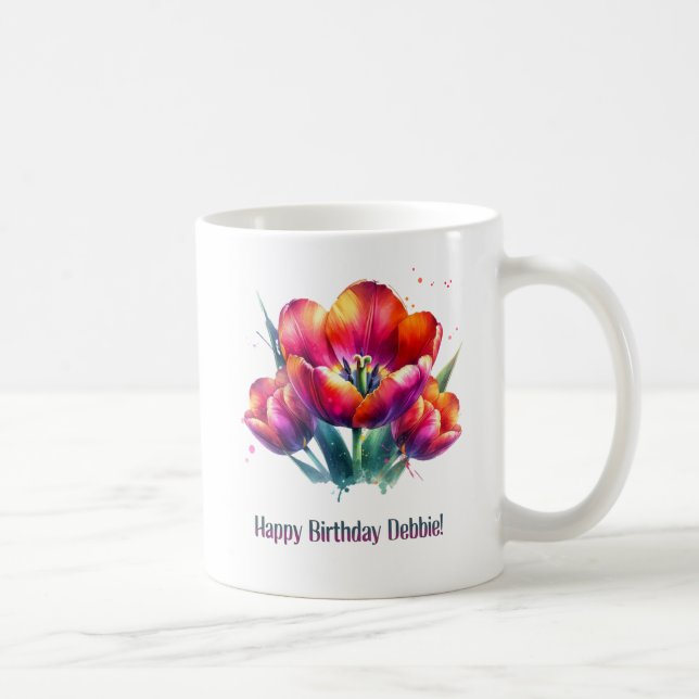 Caneca De Café Feliz aniversário Debbie (Direita)