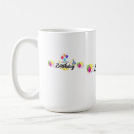 Caneca De Café Feliz Aniversário Design Artigo-02