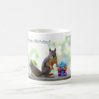 Caneca De Café Feliz aniversario do esquilo!