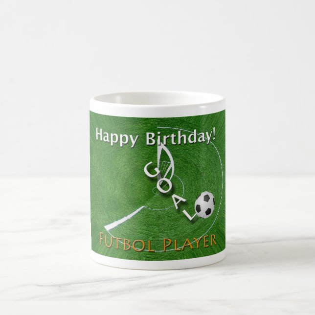 Caneca De Café Feliz Aniversário do Jogador de Futebol do Futebol (Centro)