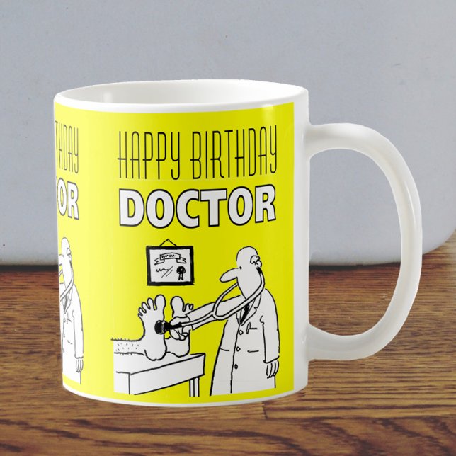 Caneca De Café Feliz aniversário Doutor Mug (Criador carregado)