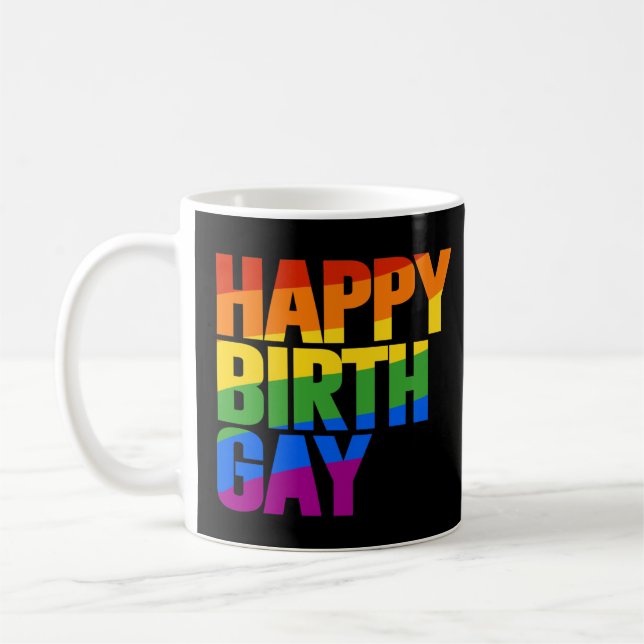 Caneca De Café Feliz Aniversário Gay (Esquerda)