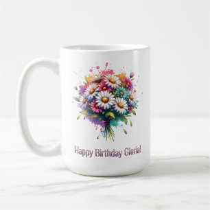 Caneca De Café Feliz aniversário Gloria