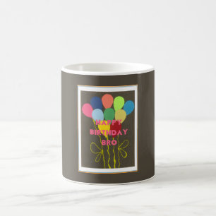 Caneca De Café Feliz Aniversário Irmão Impressão de Arte