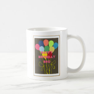 Caneca De Café Feliz Aniversário Irmão Impressão de Arte