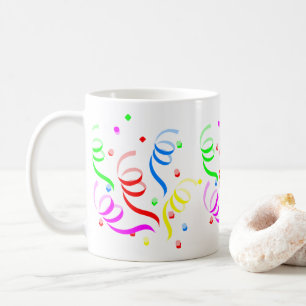 Caneca De Café Feliz aniversário Mug Confetti
