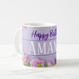 Caneca De Café Feliz aniversário ou outra celebração com nome