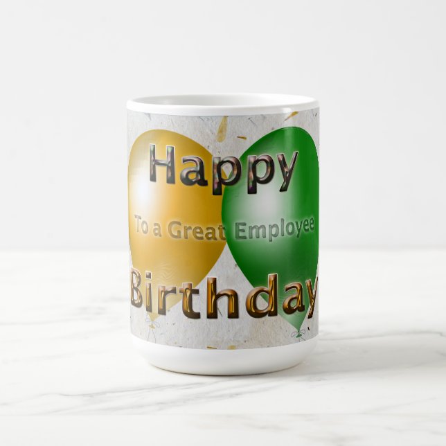 Caneca De Café Feliz Aniversário para Um Funcionário Excelente (Centro)