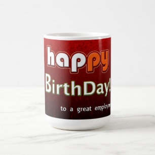 Caneca De Café Feliz Aniversário para Um Funcionário Excelente