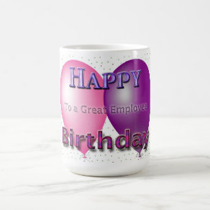 Caneca De Café Feliz Aniversário para Um Funcionário Excelente