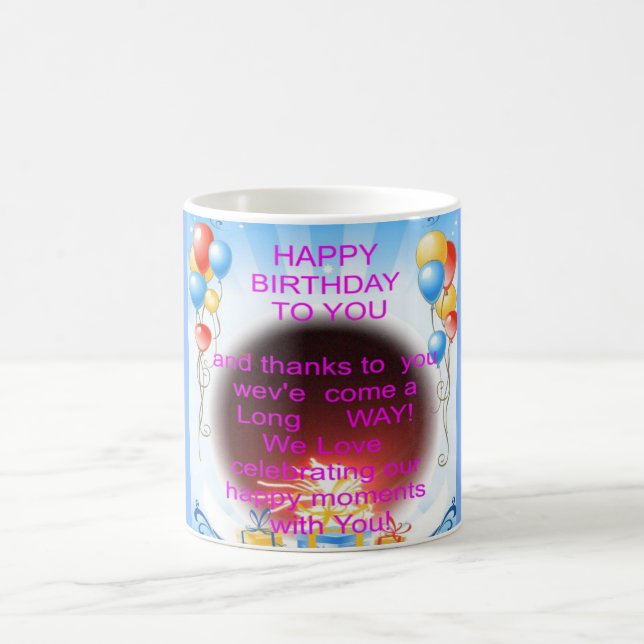 Caneca De Café Feliz aniversário para você Art Impressão (Centro)