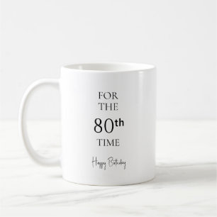 Caneca De Café Feliz Aniversário pelo 80º Vez