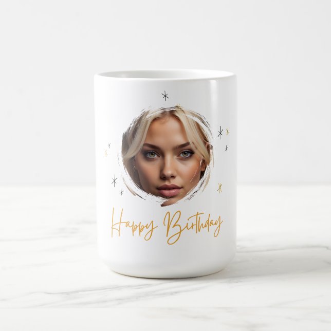 Caneca De Café Feliz Aniversário Personalizado (Centro)