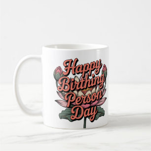 Caneca De Café Feliz Aniversário Pessoa Dia do Lotus Flower Retro