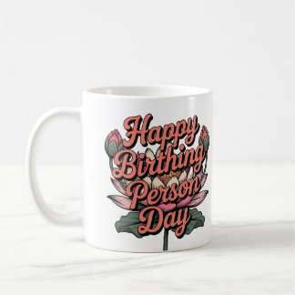 Caneca De Café Feliz Aniversário Pessoa Dia do Lotus Flower Retro