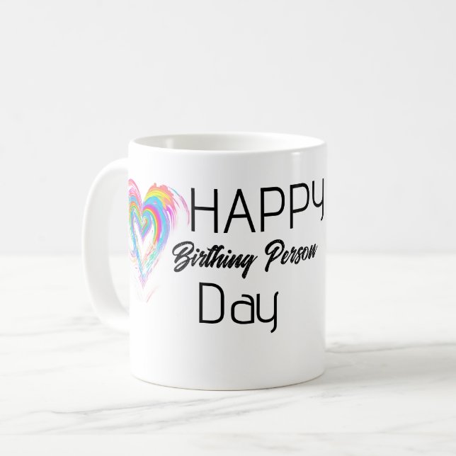 Caneca De Café Feliz Aniversário, Pessoa Dia Mug (Frente Esquerda)