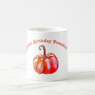Caneca De Café Feliz Aniversário Pumpkin Personalizado Mug