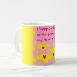 Caneca De Café Feliz aniversário romântico mensagem de amor em um