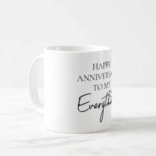 Caneca De Café Feliz Aniversário Romântico Meu Tudo
