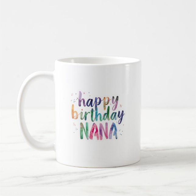 Caneca De Café Feliz Aniversário Vovó (Esquerda)