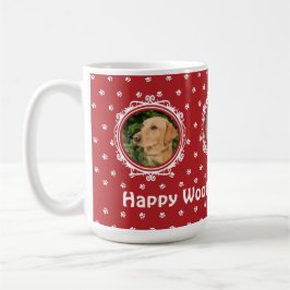Caneca De Café "Feliz Ano de Woods" Cachorro no Natal