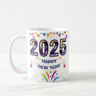 CANECA DE CAFÉ FELIZ ANO NOVO 2025