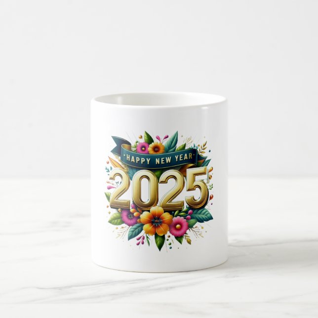 Caneca De Café feliz ano novo 2025 (Centro)