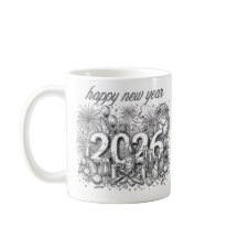 caneca de café feliz ano novo 2026