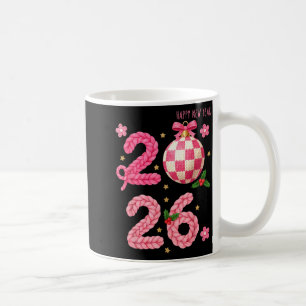 Caneca De Café Feliz Ano Novo 2026 Crochê Família Combinando Home