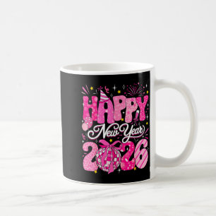 Caneca De Café Feliz Ano Novo 2026 Véspera da Festa Nye Família C