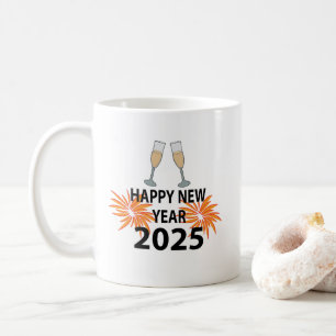 Caneca De Café Feliz ano novo Ano Novo 2025