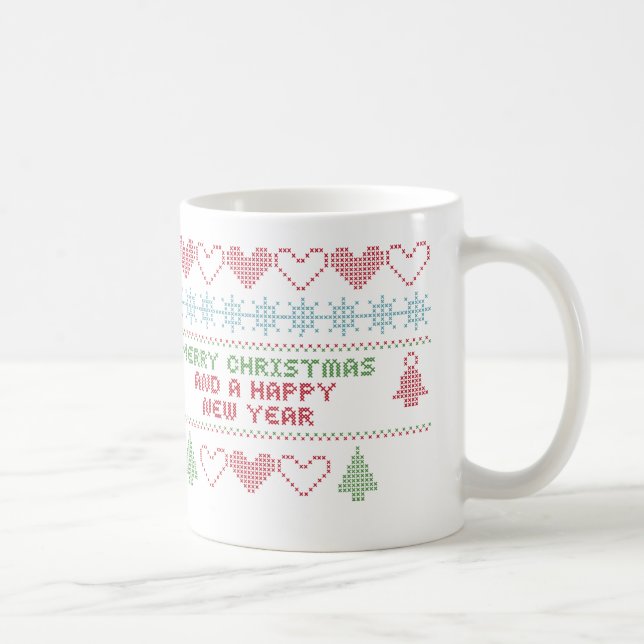 Caneca De Café feliz ano novo de xmas alegre (Direita)