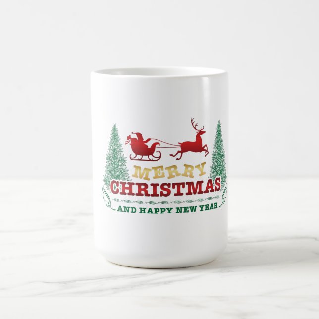 Caneca De Café Feliz ano novo e Feliz Natal   (Centro)
