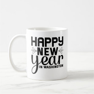 Caneca De Café Feliz Ano Novo em Washington-54688