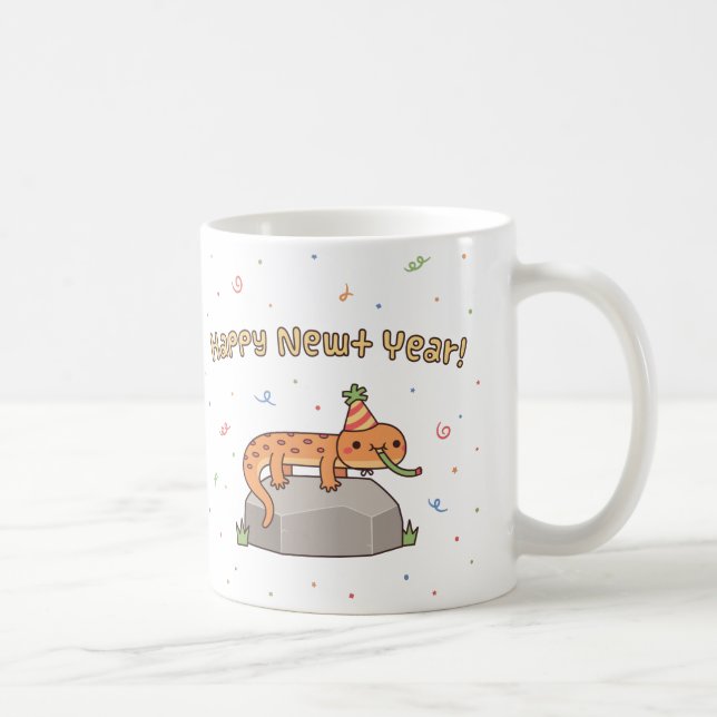 Caneca De Café Feliz Ano Novo, Feliz ano novo Engraçado (Direita)