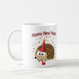 Caneca De Café Feliz ano novo Hedgehog!