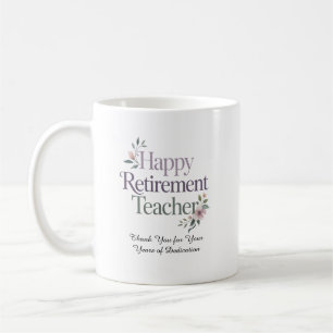 Caneca De Café Feliz Aposentadoria Professor Nome Personalizado