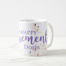Caneca De Café Feliz Aposentamento Confetti Mug
