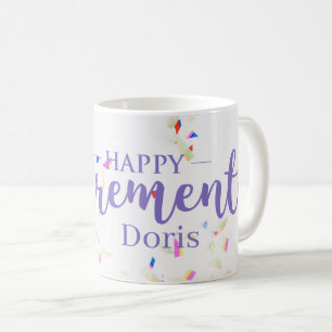 Caneca De Café Feliz Aposentamento Confetti Mug