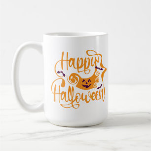 Caneca De Café Feliz batedor de Halloween ou lanterna Coffee Mug