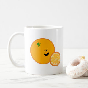Caneca De Café Feliz Bom Dia Orange