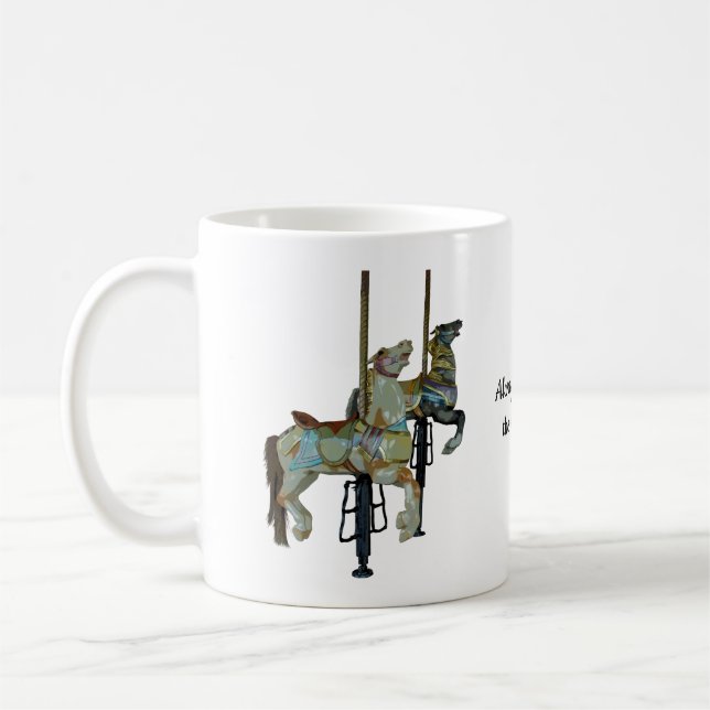 Caneca De Café Feliz bonito, Envolva a Citação de Cavalos Carross (Esquerda)