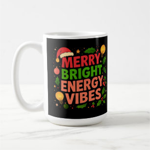 Caneca De Café Feliz Bright Energy Vibs Papais noeis de Natal