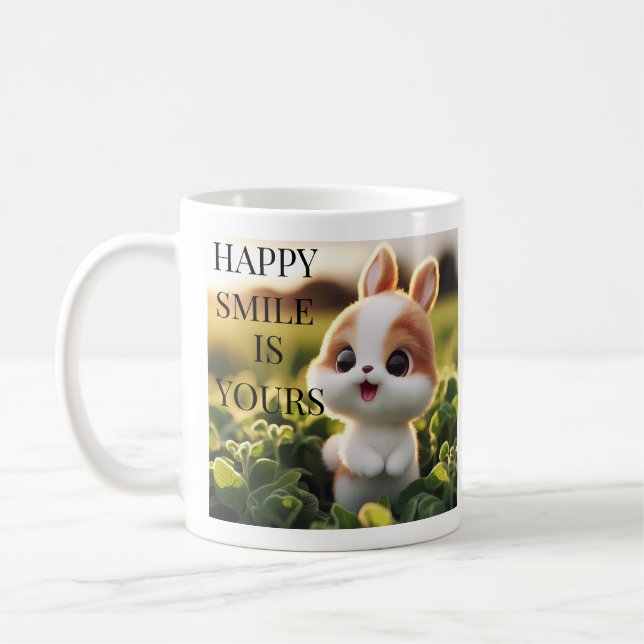 Caneca De Café Feliz Bunny Mugs & Cups (Esquerda)