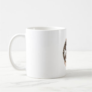 Caneca De Café Feliz Caça de Halloween Abóbora Machados Cruzados 