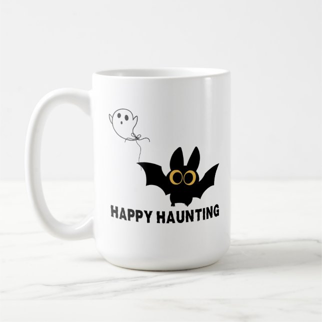 Caneca De Café Feliz Caça Fantasmagórica (Esquerda)
