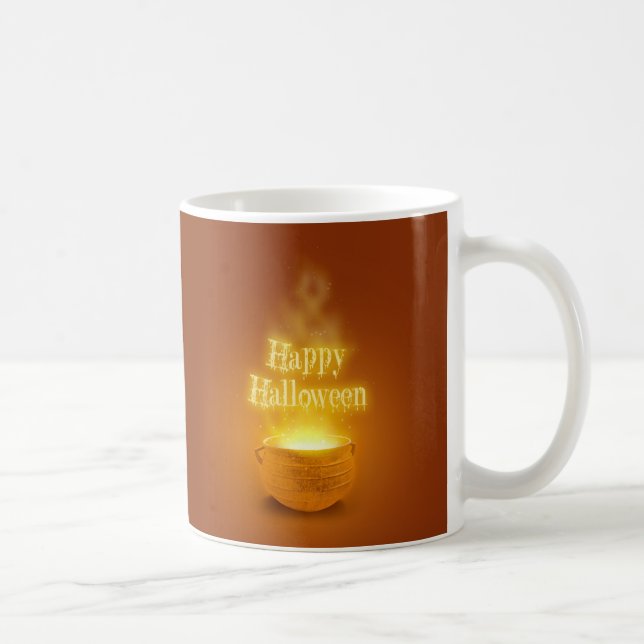Caneca De Café Feliz Caldron da Bruxa de Halloween (Direita)