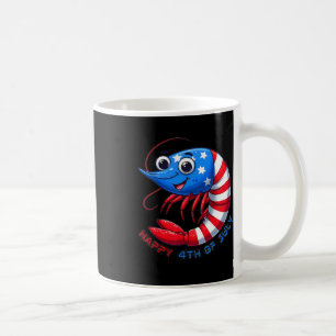 Caneca De Café Feliz Camarão Celebra 4 De Julho Crianças Mulheres