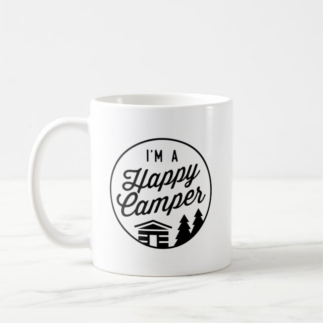 Caneca De Café Feliz Camper (Esquerda)